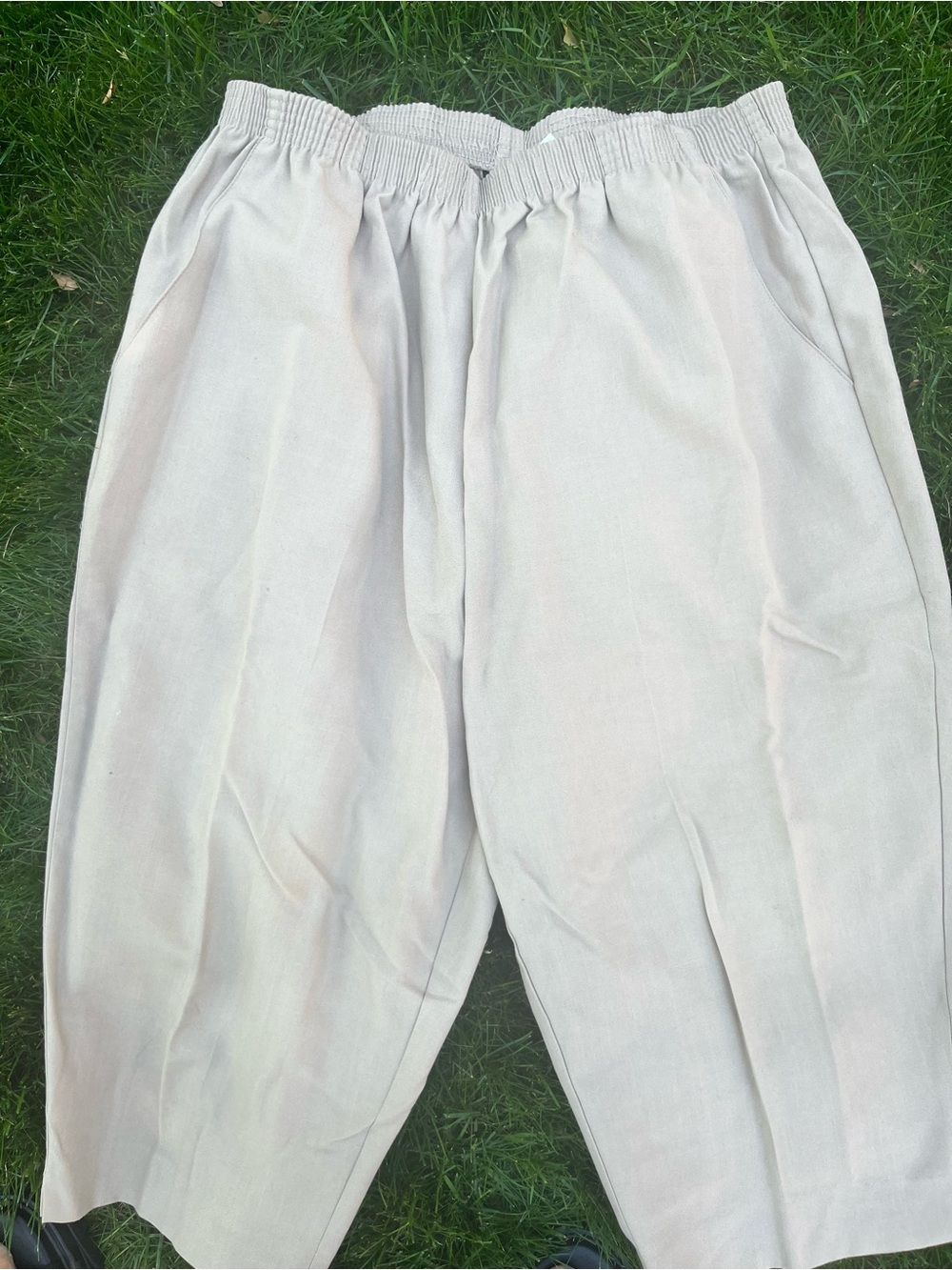 Briggs New York 22W Beige Pull On Gaucho Capri Pants Coastal